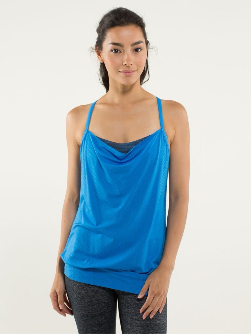 lululemon athletica Bright Blue Draped Swim Coverup Tank